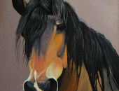 Horse painting - 84x60cm Heavy Draught