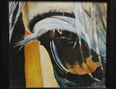 Horse painting - Horse's Eye (framed)