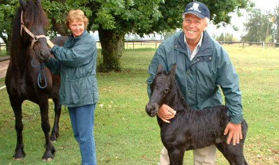 Pierre and Nella with Okke as a foal Pierre and Nella with Okke as a foal
